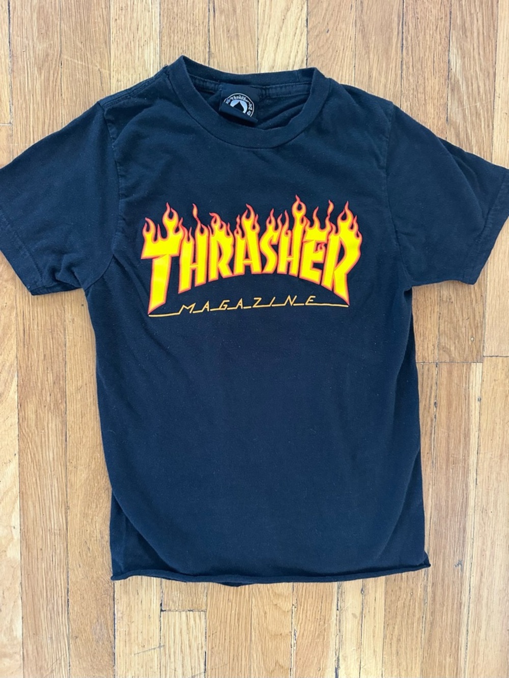 Original Thrasher Magazine Flame Logo Tee Black XS Unisex